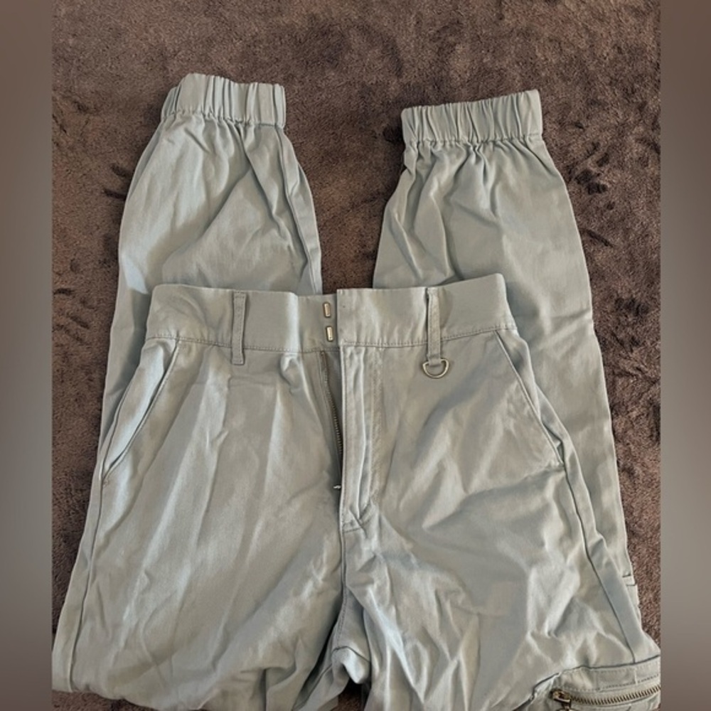 Forever 21 Light Blue Jogger Style Cargo Pants NWOT Size XS